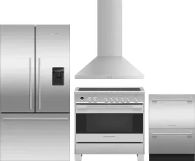 4 Piece Package Includes Refrigerator, Range, Hood And Dishwasher